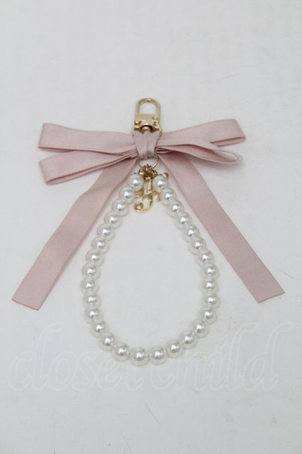 画像1: Maison de FLEUR / リボンパールストラップ  ピンク S-25-08-18-1002-LO-ZA-HR-ZS (1)