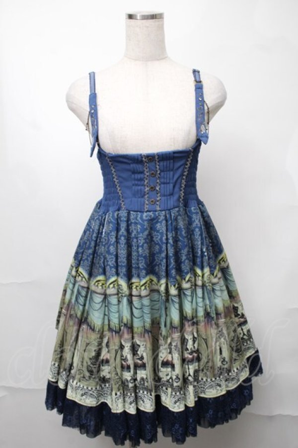 画像1: Ozz oneste / トルソープリント2Wayスカート  紺 S-25-08-18-1016-OO-SK-AS-ZI (1)