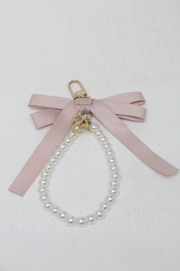 画像2: Maison de FLEUR / リボンパールストラップ  ピンク S-25-08-18-1002-LO-ZA-HR-ZS (2)