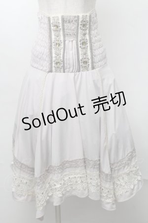 画像: OZZ ANGELO / ビジュー付きイレヘム2WAYスカート  ベージュ S-25-08-18-1020-OO-SK-SA-ZI