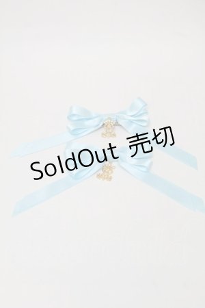 画像: ALICE and the PIRATES / サテンリボンの多重リボンクリップ  サックス S-25-08-18-1003-PA-AC-HR-ZS