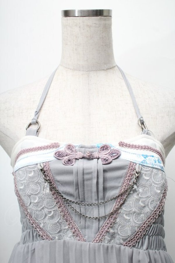 限定セール　OZZ和チャイナ風オーバースカート（ホワイト系） ⠀2023 collection⠀】 《Ozz Oneste》 🌸天華夢想🌸 ※梅桃唐華