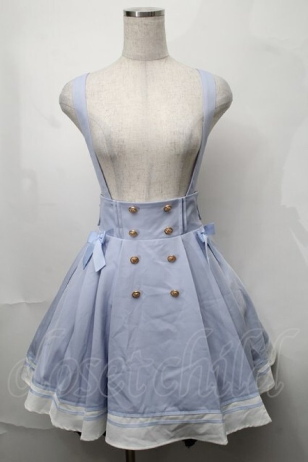 画像1: Amavel / Future Marine　サイドプリーツスカパン  サックス S-25-08-18-1026-CA-PA-HR-ZT144 (1)