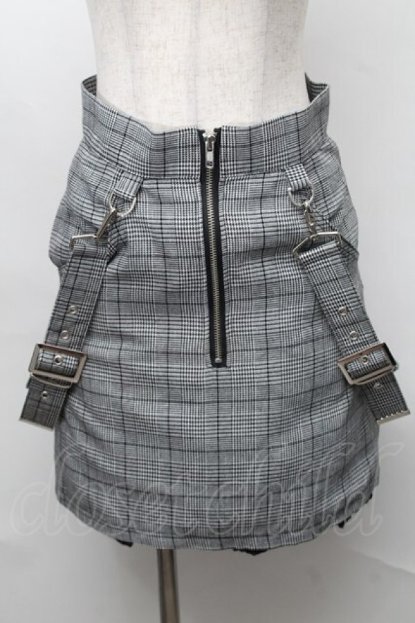 画像1: lilLilly / クロスサスペンダースカート  グレー S-25-08-18-1030-LO-SK-AS-ZT490 (1)