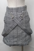画像2: lilLilly / クロスサスペンダースカート  グレー S-25-08-18-1030-LO-SK-AS-ZT490 (2)