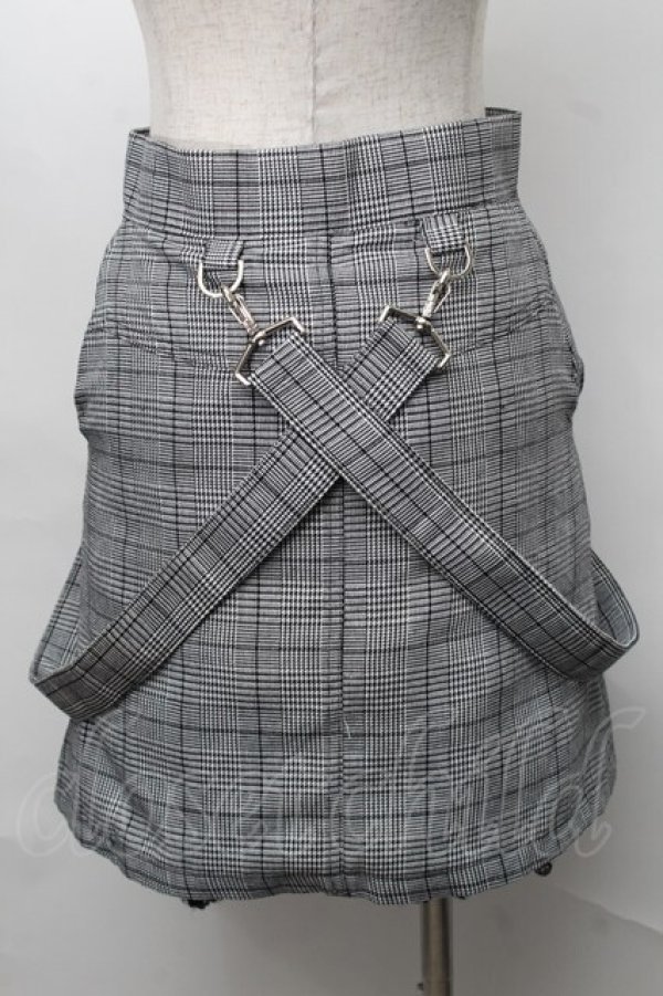 画像2: lilLilly / クロスサスペンダースカート  グレー S-25-08-18-1030-LO-SK-AS-ZT490 (2)