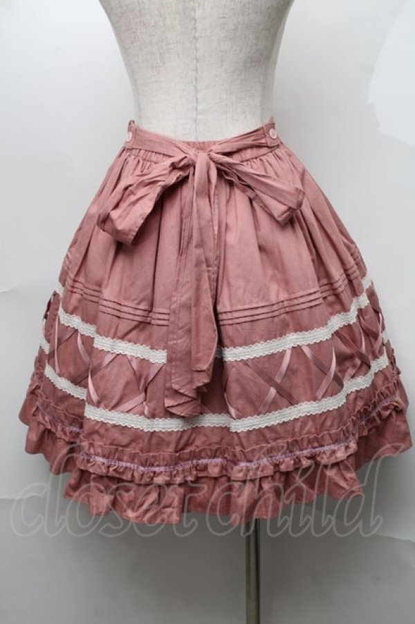 画像2: Angelic Pretty / レースピンタックスカート  ピンク S-25-08-18-1033-AP-SK-AS-ZS (2)