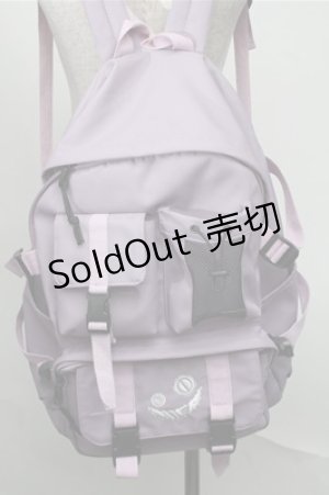 画像: NieR Clothing / NieRちゃん刺繍リュック  ラベンダー S-25-08-18-013-PU-ZA-HR-ZS