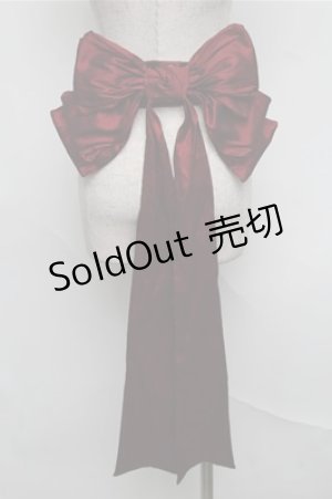 画像: 星箱works / ボリュームリボンテールベルト  ワイン S-25-08-18-014-PU-ZA-AS-ZS