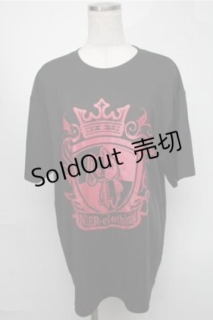 画像: NieR Clothing / プリントTシャツ  黒 S-25-08-18-026-PU-TS-HR-ZS