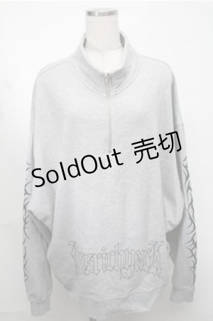 画像: KRY CLOTHING / 「FUSINKAN」ハーフZIPトレーナー  グレー S-25-08-18-035-EL-TO-HR-ZS