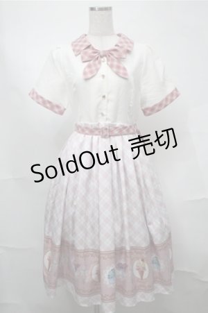 画像: axes femme POETIQUE / レトロアイスクリームワンピース  ピンク S-25-08-18-039-AX-OP-AS-ZS