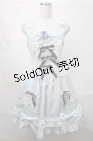 画像: BABY,THE STARS SHINE BRIGHT / Blooming Fairy Dollジャンパースカート  サックス S-25-08-18-042-BA-OP-AS-ZS