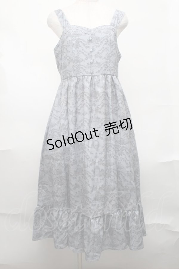 画像1: m petit by misako / MSKトワルドジュイジャンパースカート LL グレー S-25-08-19-049-LO-SK-AS-ZS (1)