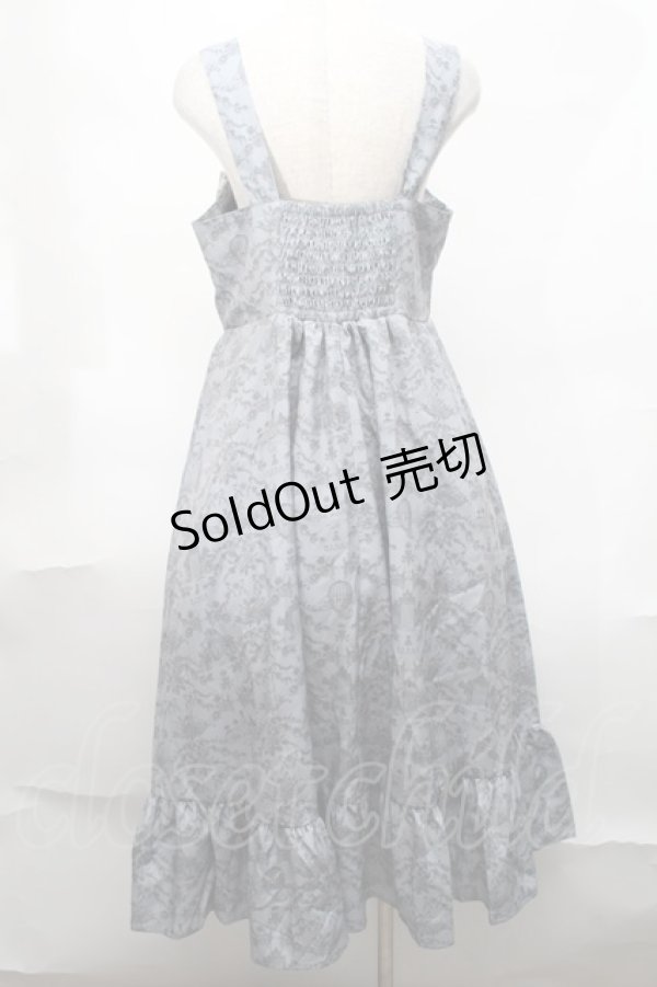画像2: m petit by misako / MSKトワルドジュイジャンパースカート LL グレー S-25-08-19-049-LO-SK-AS-ZS (2)