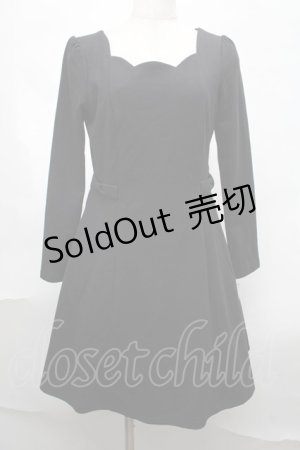 画像: LODISPOTTO / リボン付きワンピース  黒 S-25-08-19-055-LO-SK-HR-ZT459