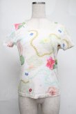 画像1: Emily Temple cute / レース＆フラワーコサージュTシャツ  ピンク S-25-08-19-026-ET-TO-AS-ZS (1)
