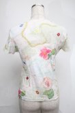 画像2: Emily Temple cute / レース＆フラワーコサージュTシャツ  ピンク S-25-08-19-026-ET-TO-AS-ZS (2)