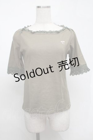 画像: Emily Temple cute / リボンカットソー  カーキ S-25-08-19-031-ET-TO-AS-ZT498