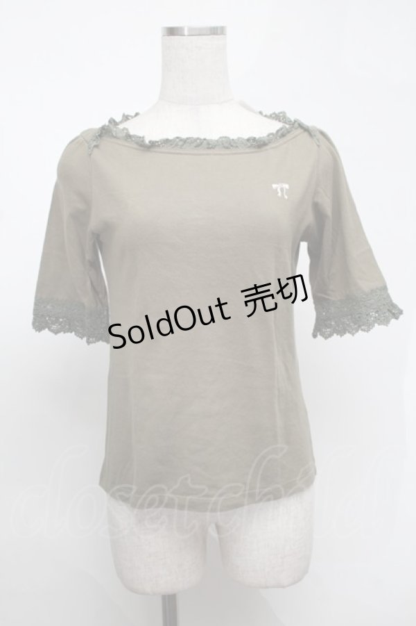 画像1: Emily Temple cute / リボンカットソー  カーキ S-25-08-19-031-ET-TO-AS-ZT498 (1)