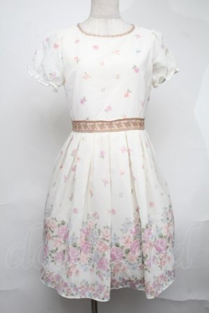 画像: LODISPOTTO / シフォン花柄ワンピース  ベージュ S-25-08-19-037-LO-JA-HR-ZS