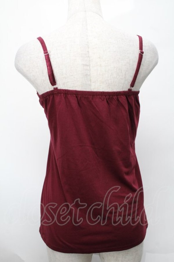 画像2: axes femme / レースキャミソール  ワイン S-25-08-20-005-AX-TO-HR-ZS (2)