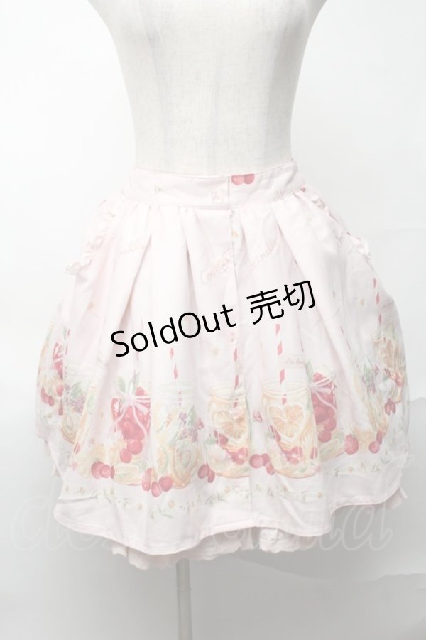 画像1: LIZ LISA / フルーツウォーター柄スカート  ピンク S-25-08-20-053-LO-SK-HR-ZS (1)