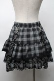 画像2: NieR Clothing / チェック柄ティアードスカート  黒ｘ白 S-25-08-20-055-PU-SK-HR-ZS (2)