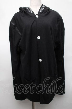 画像: NieR Clothing / フード付カーディガン  黒 S-25-08-20-020-PU-TO-HR-ZS