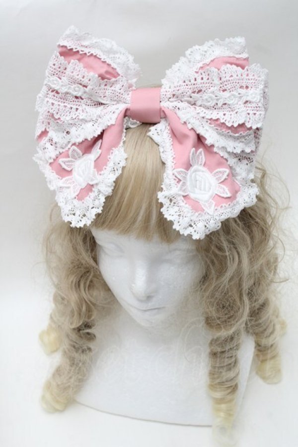 画像1: BABY,THE STARS SHINE BRIGHT / Romantic Dream Roseカチューシャ  ピンク S-25-08-20-003-BA-AC-AS-ZS (1)