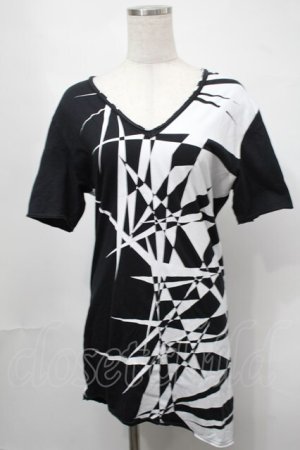 画像: CIVARIZE / ジオメトリック総柄変形ロングTシャツ 44 黒ｘ白 S-25-08-21-044-GO-TS-AS-ZS