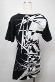 画像2: CIVARIZE / ジオメトリック総柄変形ロングTシャツ 44 黒ｘ白 S-25-08-21-044-GO-TS-AS-ZT504 (2)