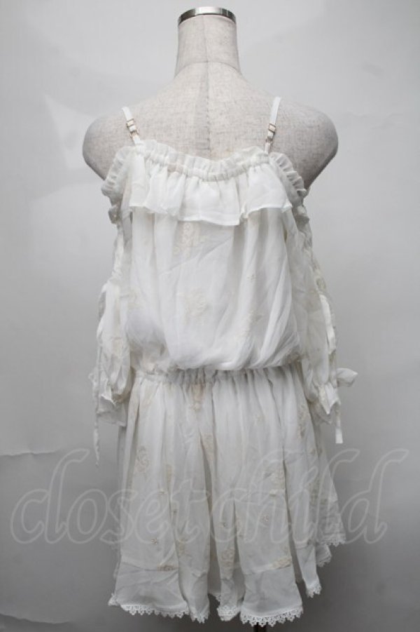 画像2: LIZ LISA / 刺繍コンビネゾン  白 S-25-08-21-047-LO-OP-AS-ZT068 (2)