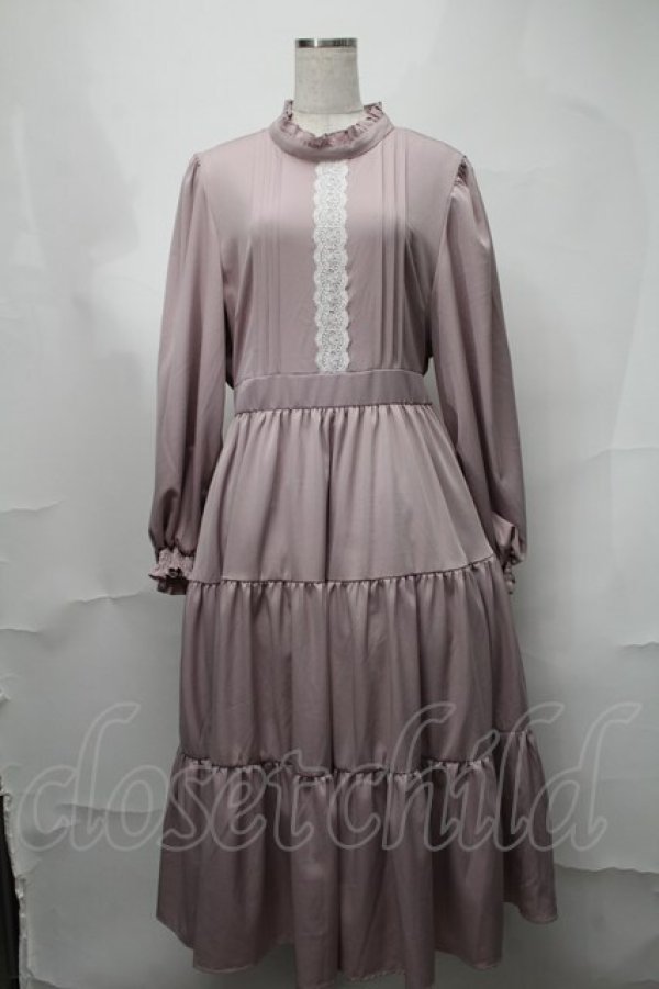 画像1: m petit by misako / AOK＊レースティアードワンピース  ピンク S-25-08-21-055-LO-OP-HR-ZT504 (1)