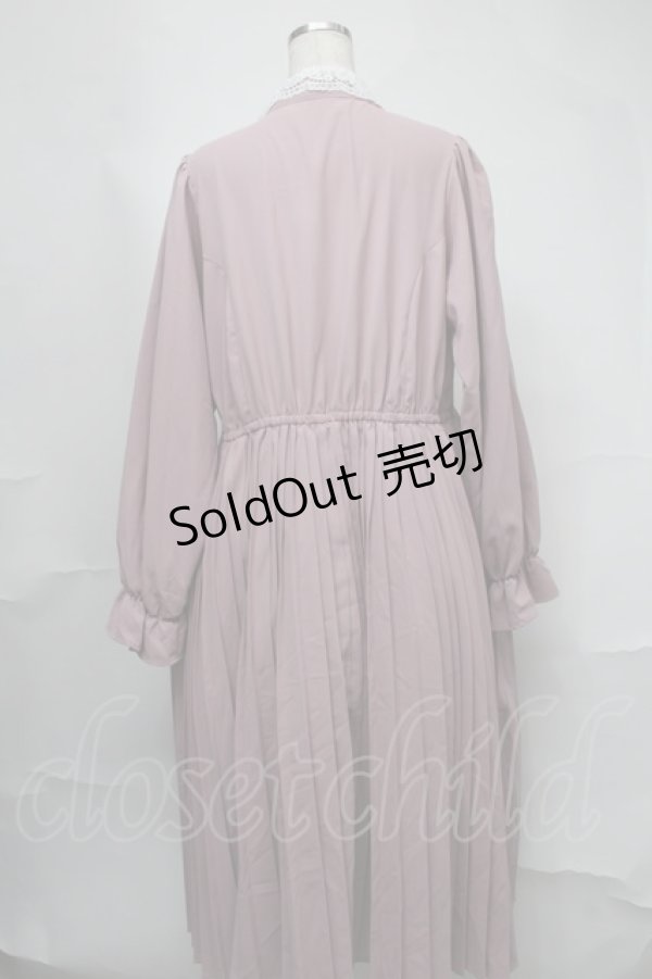 画像2: m petit by misako / AM*レースエリプリーツワンピース  ピンク S-25-08-21-056-LO-OP-HR-ZT504 (2)