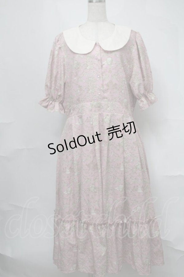 画像1: m petit by misako / NINA’Sコラボトワルドジュイワンピース 3L ピンク S-25-08-21-057-LO-OP-HR-ZT505 (1)