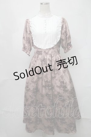 画像: m petit by misako / トワルドジュイワンピース  ピンクベージュ S-25-08-21-066-LO-OP-HR-ZT506
