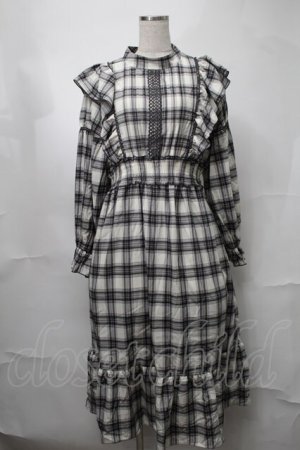 画像: LOLITAその他(お買取対象外) / タータンチェックワンピース  黒ｘ白 S-25-08-21-071-LO-OP-HR-ZS