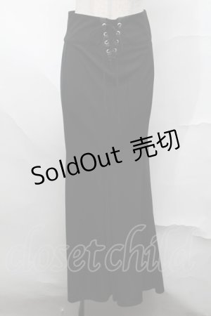 画像: Ozz On / ロングスカート  黒 S-25-08-21-1055-OO-SK-AS-ZS