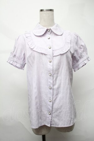 画像: Blue rouge / 半袖ブラウス  ラベンダー S-25-08-21-1011-CA-BL-HR-ZS
