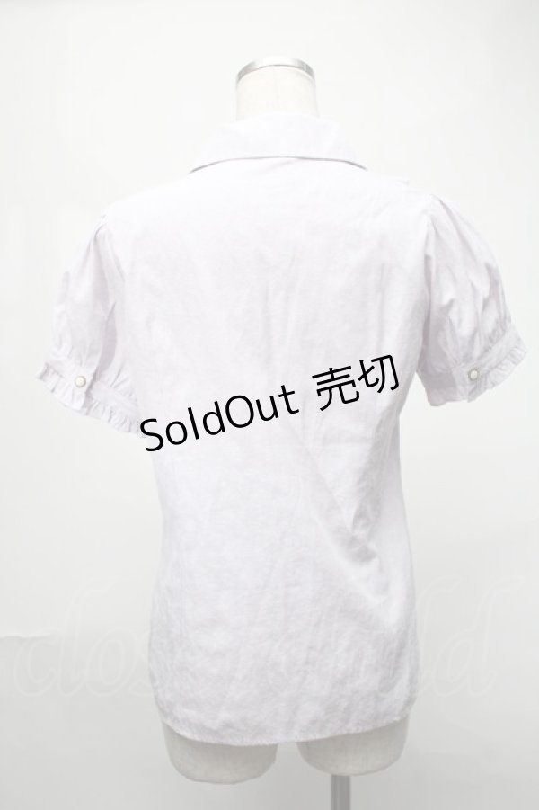 画像2: Blue rouge / 半袖ブラウス  ラベンダー S-25-08-21-1011-CA-BL-HR-ZT352 (2)