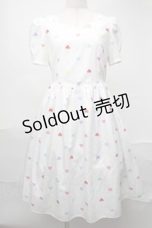 画像: MILK / ハートキャンディドレス  白 S-25-08-21-1015-ML-OP-AS-ZI