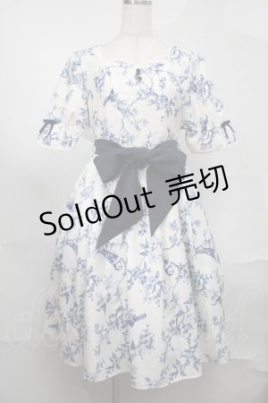 画像: axes femme kawaii / カトルオワジヨンワンピース  白ｘ青 S-25-08-21-1018-AX-OP-AS-ZS