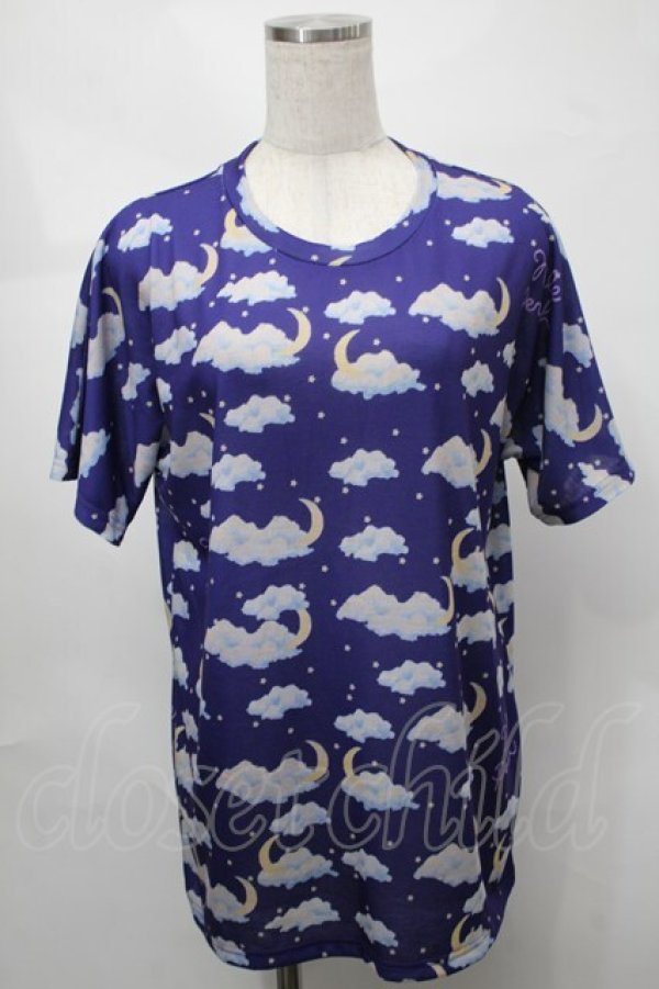 画像1: Nile Perch / 夜空プリントTシャツ  紫 S-25-08-21-023-LO-TO-AS-ZT504 (1)