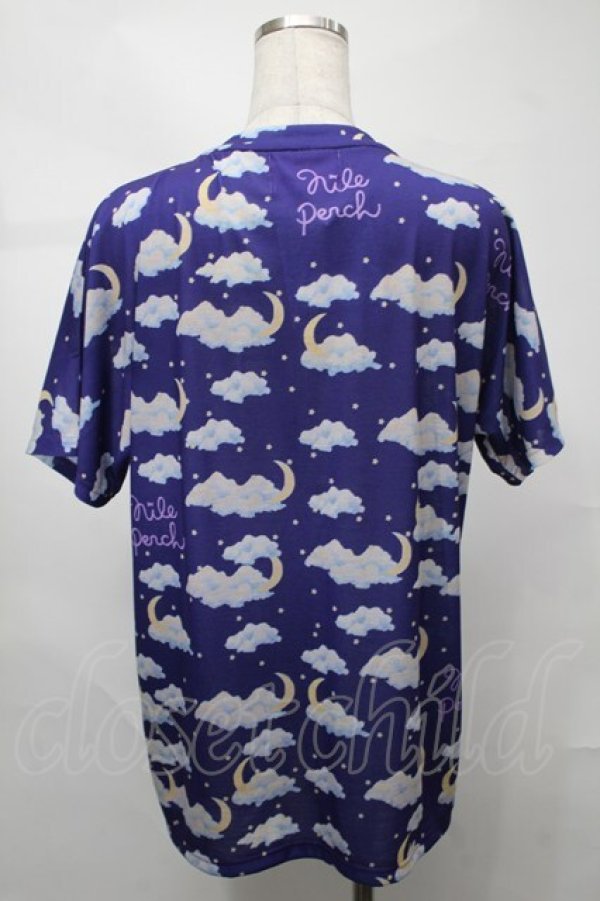 画像2: Nile Perch / 夜空プリントTシャツ  紫 S-25-08-21-023-LO-TO-AS-ZT504 (2)