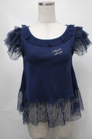 画像: Angelic Pretty / Sugar Dream Dollカットソー  紺 S-25-08-21-025-AP-TO-HR-ZS