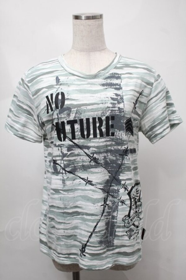 画像1: no future / プリントカットソー  グリーン S-25-08-21-029-PU-TO-AS-ZT504 (1)