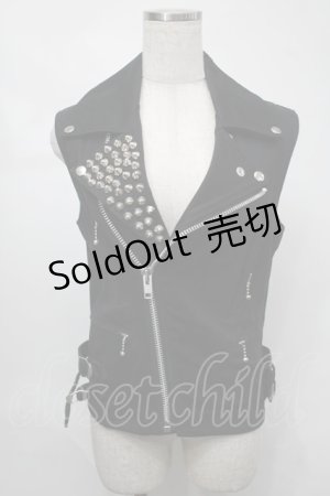 画像: SEXY DYNAMITE LONDON (CHOICE) / ライダースベスト  黒 S-25-08-21-036-PU-TO-SZ-ZS