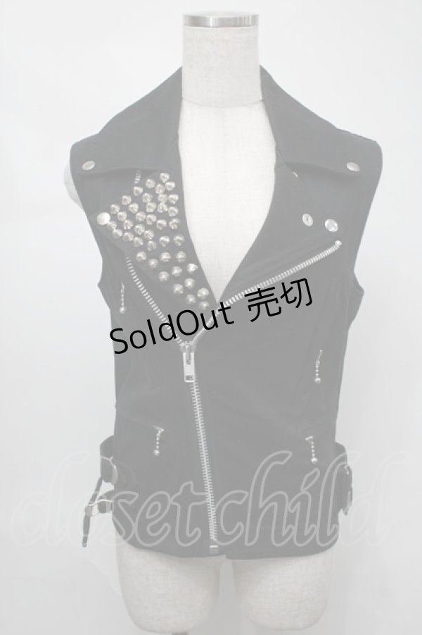 画像1: SEXY DYNAMITE LONDON (CHOICE) / ライダースベスト  黒 S-25-08-21-036-PU-TO-SZ-ZS (1)