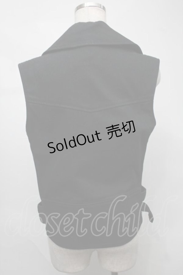 画像2: SEXY DYNAMITE LONDON (CHOICE) / ライダースベスト  黒 S-25-08-21-036-PU-TO-SZ-ZS (2)